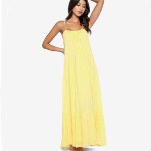 PQ SWIM Citrine Ramona Dress yellow maxi sundress XS/S